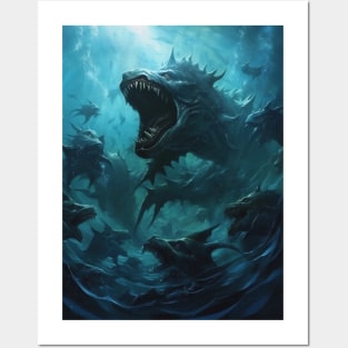 Dark Fantasy Sea Monster Posters and Art